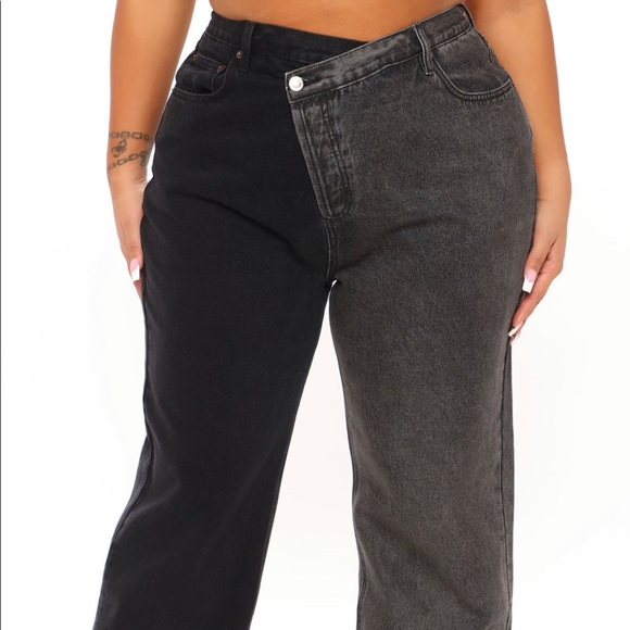 Two tone cross over jeans - Picture 3 of 3